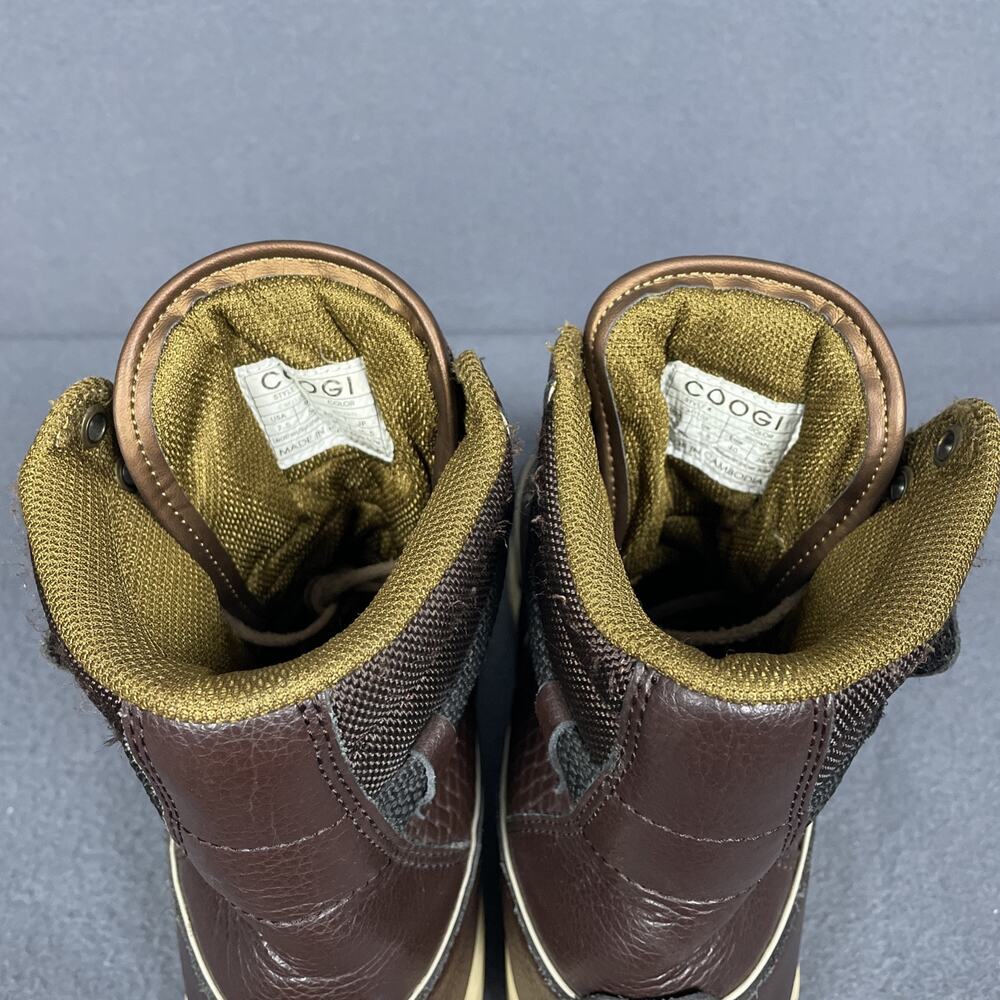Coogi High Top CM1103 Mens Size 7.5 M Brown Leather Lace Up Strap Sneakers RARE - Picture 10 of 16